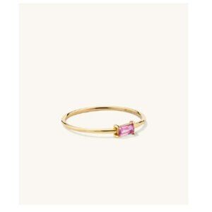 Mejuri Baguette Tourmaline Stacker Ring
